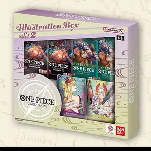 One Piece Illustration Box Vol. 2 - Collectible Card Game with 16 Cards, Featuring Various Characters from the Series