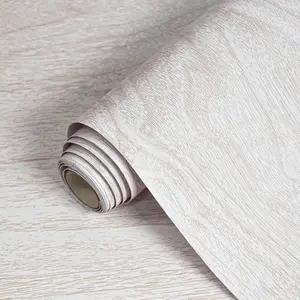 White Wood Grain Peel and Stick Contact Paper Self-Adhesive Waterproof Vinyl Wallpaper for Cabinets Drawers Furniture Table Shelf Liner Easy to Install Clean 18inW 118inL