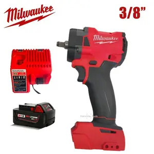 Milwaukee FIW212 M18 3/8" Cordless Impact Wrench Kit With Battery And Charger | Automotive Repair, Mechanical Maintenance, Equipment Installation | Compact Impact Wrench | 339Nm Torque, 4-Mode Drive Control, Brushless Motor, Compact 127mm Body