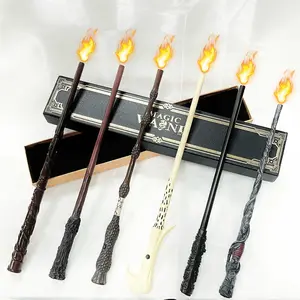 Magic Wand with fire Effect–Vintage style Shoot light ball Like a Real Wizard!Perfect for Halloween Prop Party Supplies，Magic lllusion Wand Magical Gift