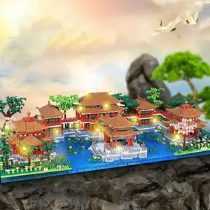 2419 Piece Round Garden Building Block Set, Building Blocks Model, Famous Architecture Models, Abs Material, Mixed Color Bricks, Collectible and Gift Item