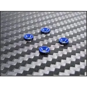 PN Racing Aluminum M2 Countersunk Washer Blue (4pcs)