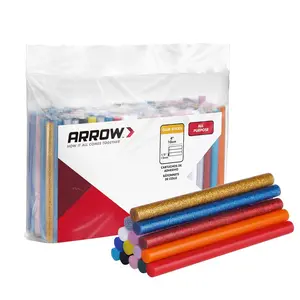 Mini, 200 Pack Multi Colored Glue Gun Sticks, Hot Melt High Viscosity All-Purpose Gun Stick in 15 Colors for DIY Art Craft