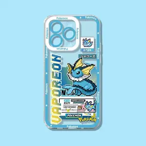 Cute P-Pokemons Eevee Puzzle Phone Case For iPhone 17 Air 16,15,14,13,12,11,Pro,MAX Plus Transparent Soft
