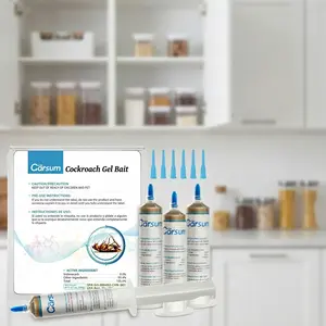 Garsum Cockroach Gel Bait 1 Box (4 Tubes x 30 Grams), Roach Killer Indoor Infestation Home and Outdoor Use