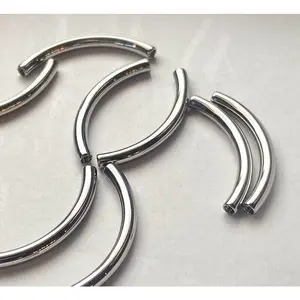 Body Jewelry Replacement Parts- 10pk Titanium Internally Threaded Curved Barbell