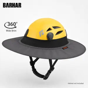 BARHAR Helmet Sunshade Attachment, Wide Brim Shade Accessory for Climbing Helmets, Reversible Outdoor Use