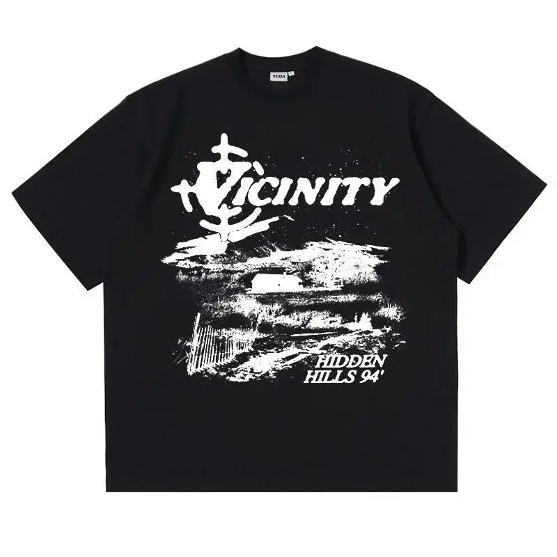 Men's T-Shirts Oversized Cotton Korean Fashion Vintage Graphic Y2k Tops Streetwear Short Sleeve Tees Harajuku Aesthetic Clothing