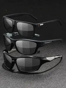 Unisex Photochromic Polarized Sport Glasses, Retro Square Frame, UV400 Protection, All Seasons, Unisex, Outdoor Activities, Driving, Travel, Sunglasses For Sports