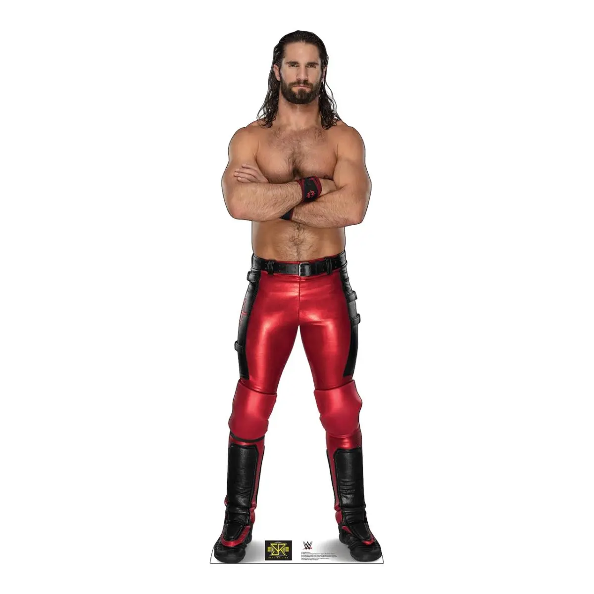 212 MAIN Large-Size WWE Seth Rollins Self-Standing Cardboard Cutout - Single-Side Advanced Graphics, High-Quality Printing, Home Decor, Decoration Items, Party Prop, Photo Booth Accessory