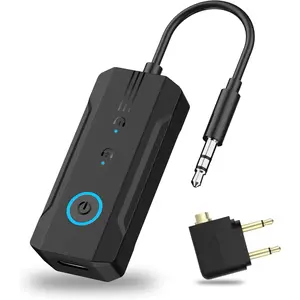 2026  6.0 Transmitter Receiver, 2-in-1 Airplane Travel Adapter for 2 AirPods/Headphones, 3.5mm AUX for Flight/TV/, Compatible with  AirPods 1/2/3/4 & Pro 1/2/3