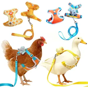 2-piece set of chicken leash and harness, adjustable duck leash, elastic and breathable pet harness, chicken vest, suitable for training and walking of geese, ducks, cats, and hens Poultry Brooder Starter Kit with Heat Lamp