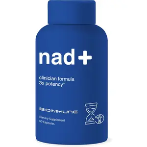 NAD+ Supplement with Nicotinamide Riboside NR, Quercetin, Resveratrol, Betaine NRF2 Activator Anti Aging Cellular Energy Support Mitochondrial Function Mental Clarity Brain Health Vegan Non GMO Capsules 120 Count Longevity Formula