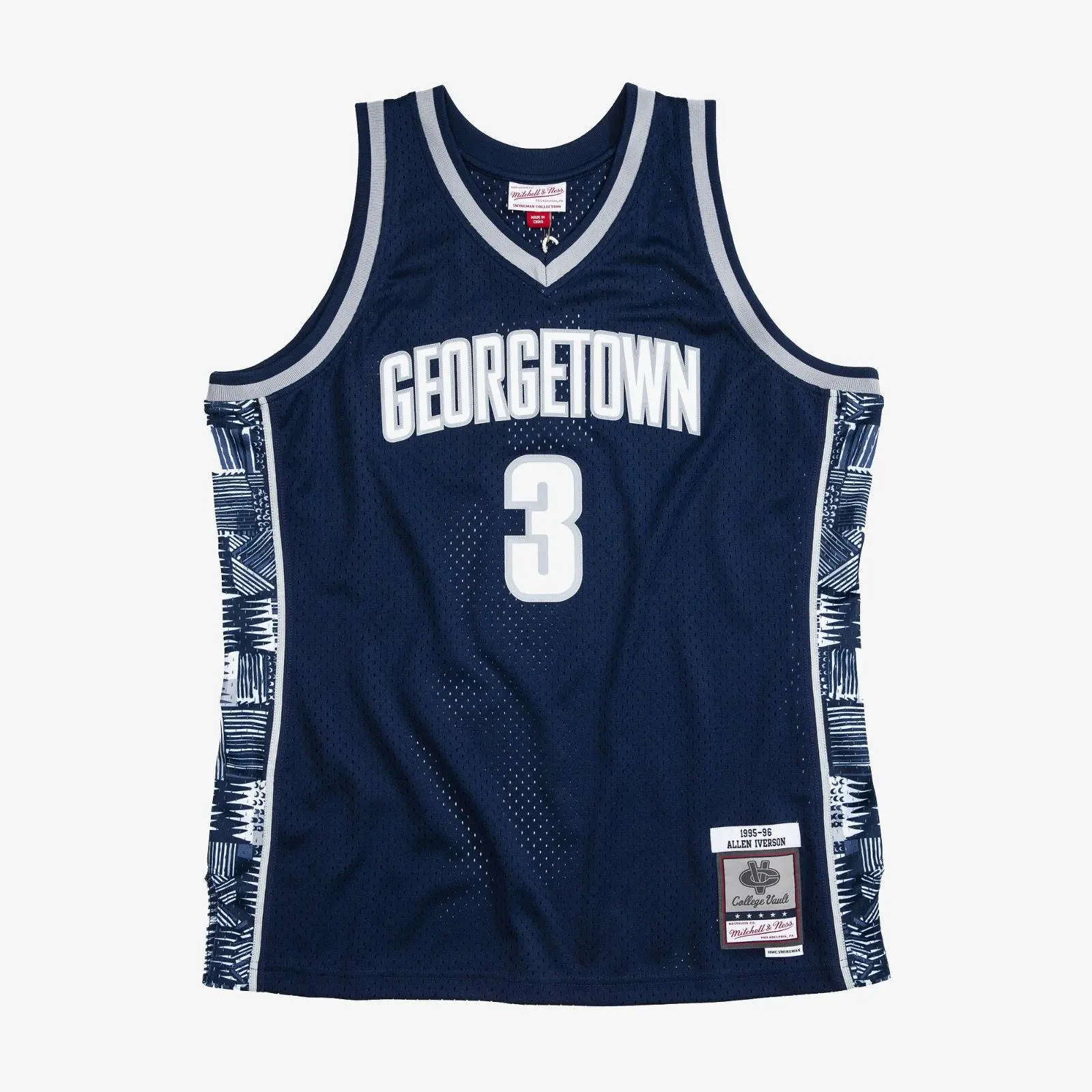 Allen Iverson Georgetown Hoyas 1995-96 Navy Swingman Player Jersey NCAA Throwback NBA Basketball Hardwood Classics Fan Gear Mitchell & Ness