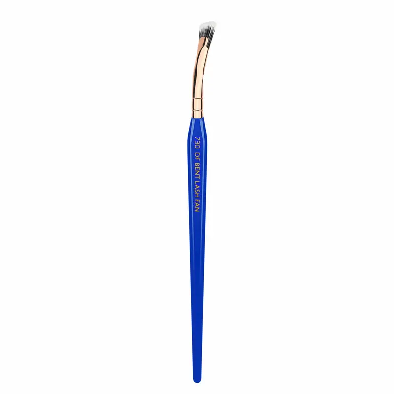 Bdellium Tools Professional Makeup Brush Golden Triangle 730 Duet Fibre Bent Lash Fan