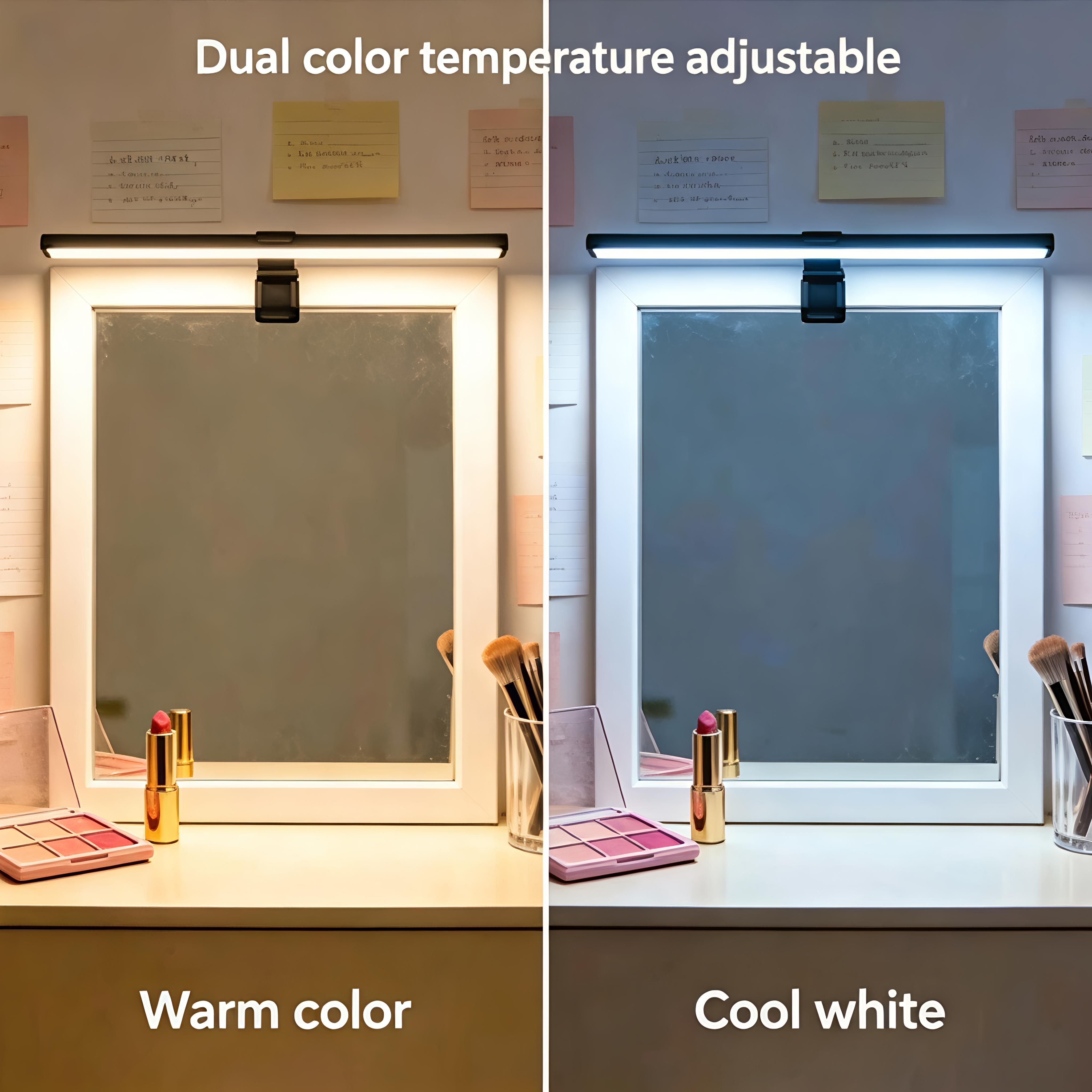 Wall mounted wardrobe light, mirror light, 30cm/40cm LED dimming light strip, CCT 2700K-6500K, Ra>95 high color rendering index, touch control, USB power supply, suitable for wardrobes, desks, walls, and in front of mirrors Wall mounted wardrobe light, mirror light, 30cm/40cm LED dimming light strip, CCT 2700K-6500K, Ra>95 high color rendering index, touch control, USB power supply, suitable for wardrobes, desks, walls, and in front of mirrors