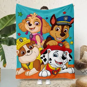 Hot Animation Patrols Printed Blanket Picnic Blankets Warm Blanket Soft and Comfortable PAWs Blanket Home Travel Birthday Gift It is an excellent gift for children, family and friends