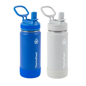 16oz Kids Water Bottle 2 Pack w/ Straw Lid