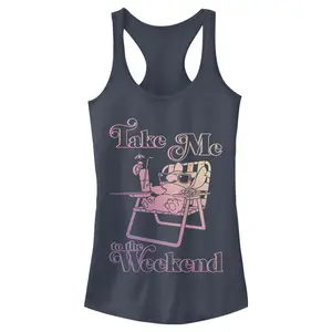 Juniors Womens Lilo & Stitch Take Me to the Weekend Racerback Tank Top