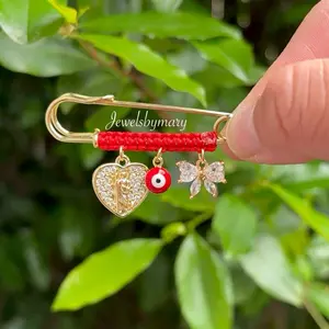 Red San Judas bow pin