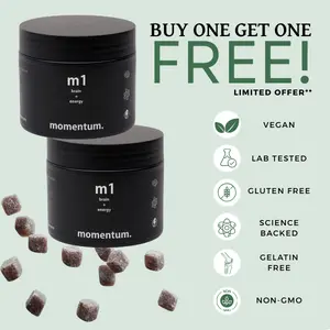 2x Momentum M1 Brain & Energy Gummies – Buy 1 Get 1 FREE | Focus, Memory, Energy Support