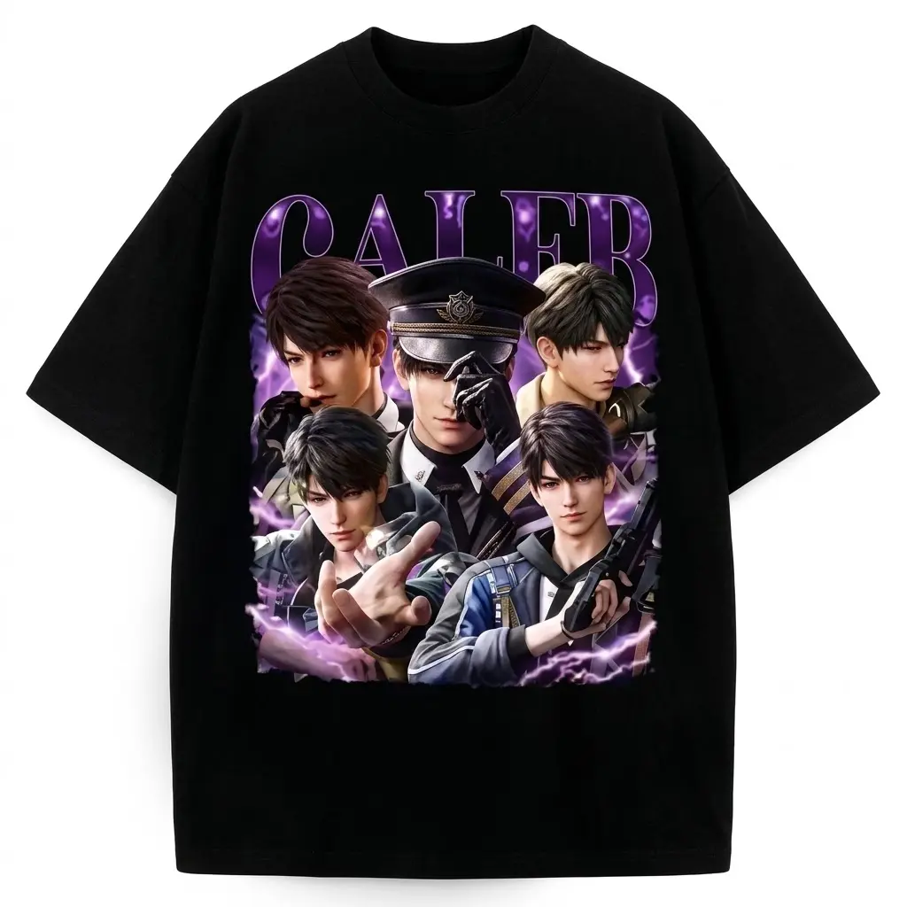 Caleb Love and Deepspace Inspired Anime Game Graphic T-Shirt