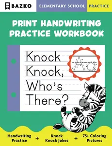 Handwriting Practice for Kids Ages 8-10: Fun Exercises to Improve Writing Skills. Hilarious Knock Knock Jokes.: Print Handwriting Practice