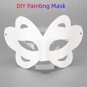 3pcs Butterfly Shape Paper Mache Masks for Girls and Boys, DIY Paintable Wearable Masks, Perfect for Creative Projects
