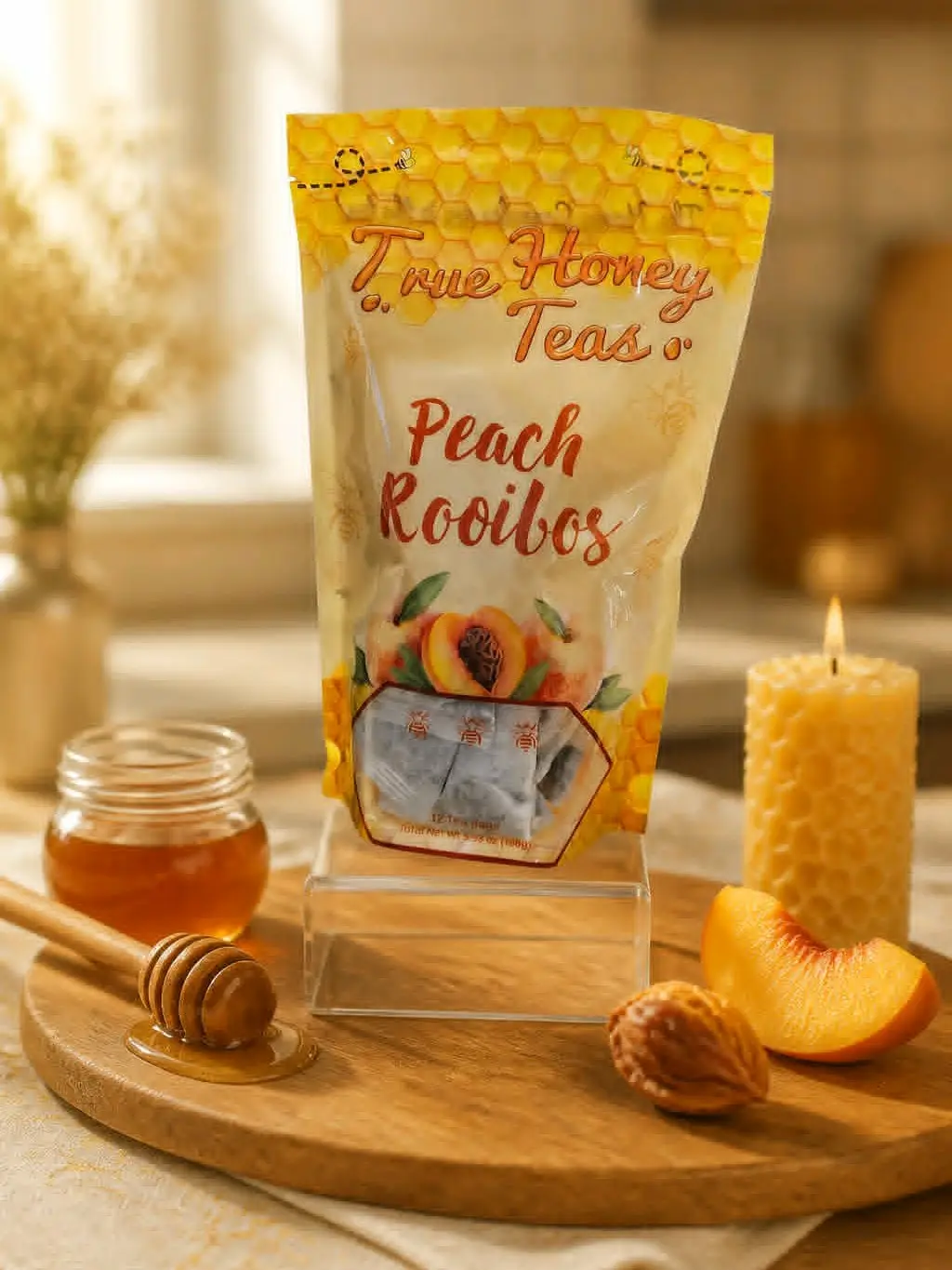 True Honey Tea Peach Rooibos 12-PK True Honey Tea Peach Rooibos 12-PK