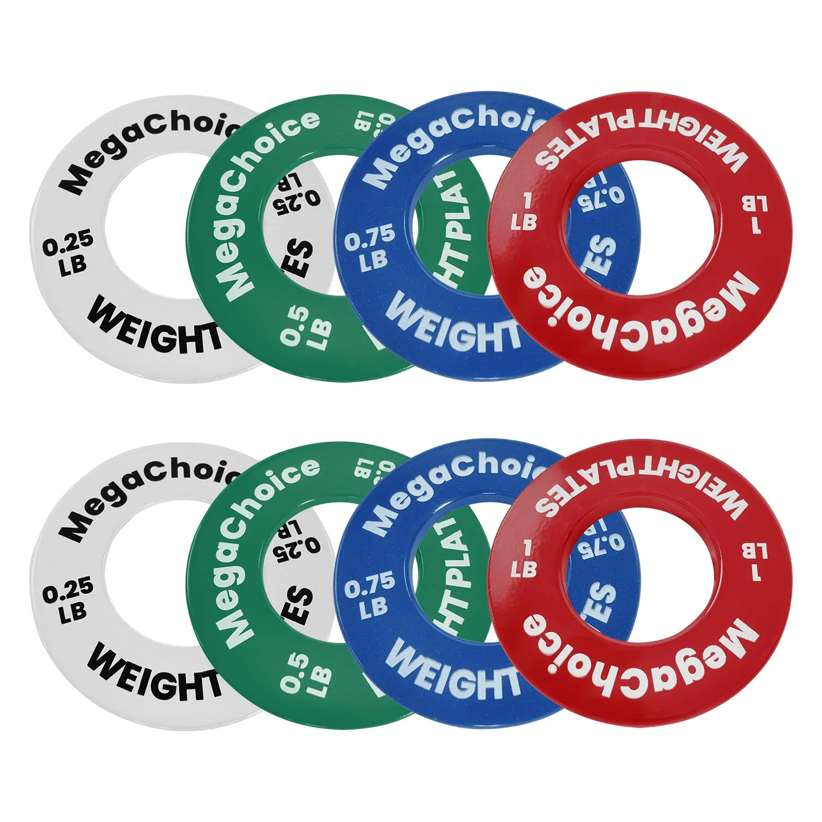 GARVEE Fractional Weight Plates Set of 8 (0.25LB/0.5LB/0.75LB/1LB) - Micro Barbell Plates for Strength Training & Progressive Overload - Compatible with 2" Bars
