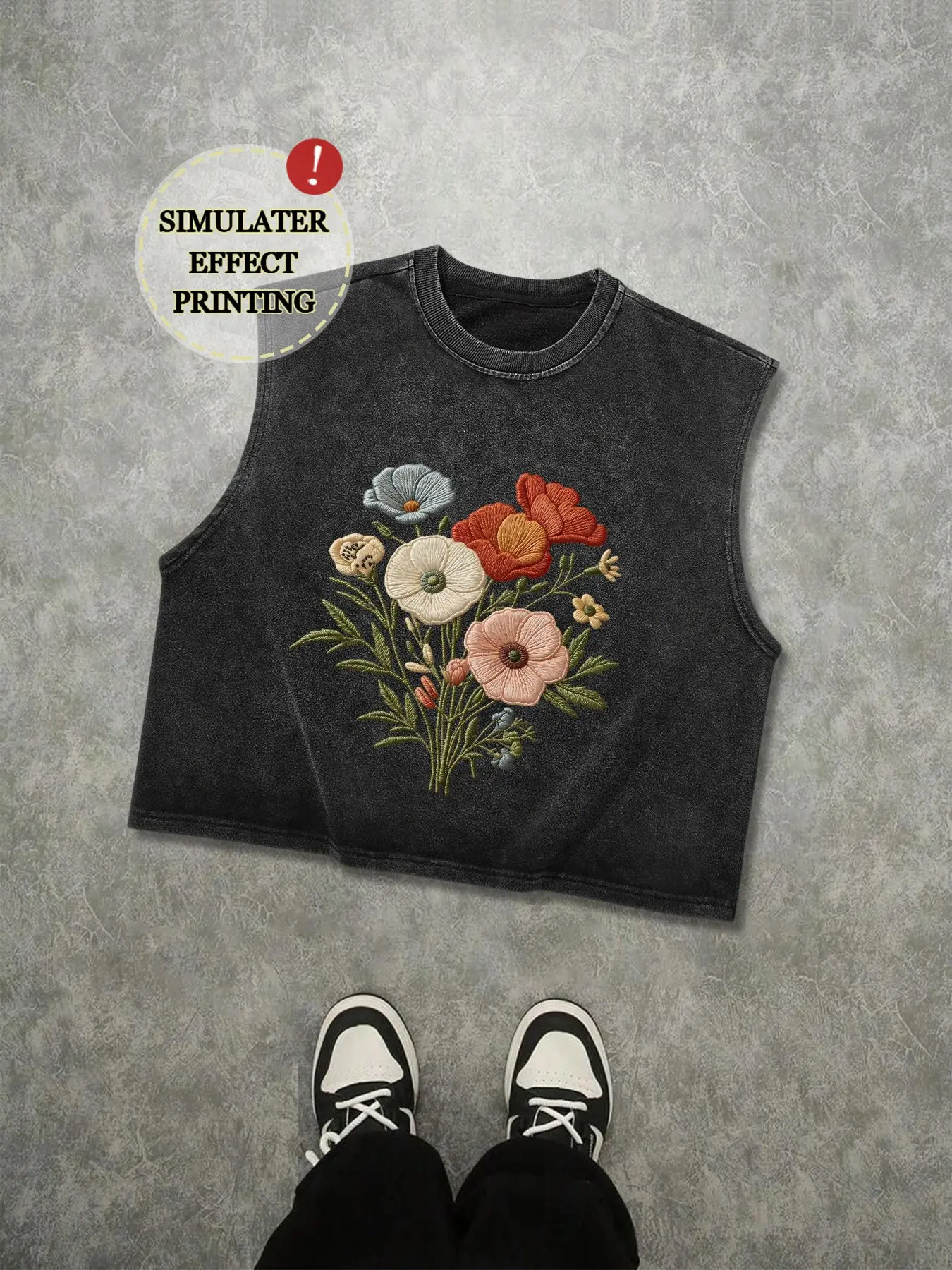 Men's Gothic Sleeveless Short Graphic Tank Top, Street High Street Cut, Pure Cotton Breathable Fabric, Fitness Casual Wear All Seasons, Graphic Sleeveless Vest
