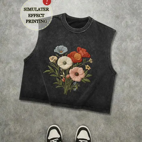 Men's Gothic Sleeveless Short Graphic Tank Top, Street High Street Cut, Pure Cotton Breathable Sleeveless Design Fabric, Fitness Casual Wear All Seasons
