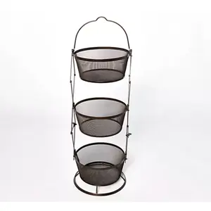 (19) 3-Tier Collapsible Basket Tower