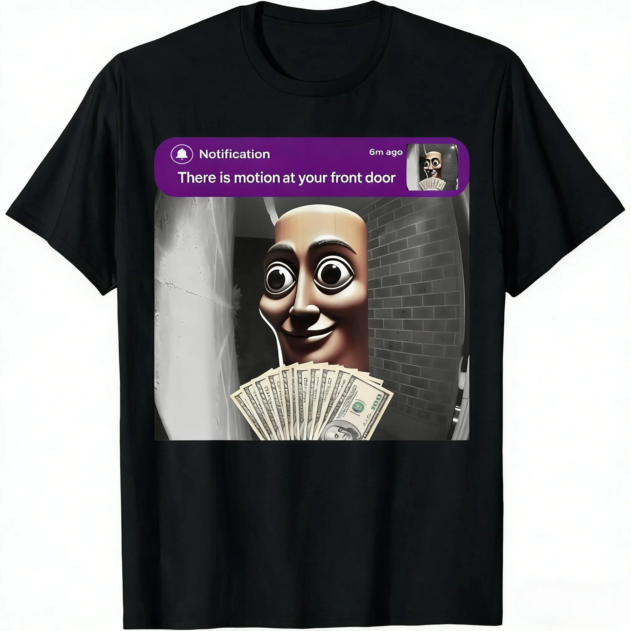 TungTungTung Doorbell Meme Trendy Graphic Shirt for Men/Women - Short-sleeved T-shirt