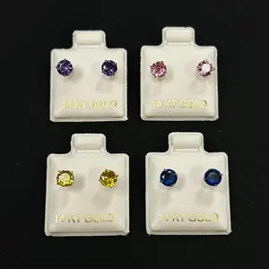 14K CZ SCREW BACK EARING BUNDLE