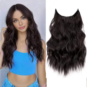 Multi Shades & Multi Size One Piece 5 Clip In Hair Extensions, Seamless Invisible Synthetic Hair Weft, Heat Resistant Lightweight Design, Easy Install No Glue No Sew, Instant Volume & Length for Thin Hair Solution