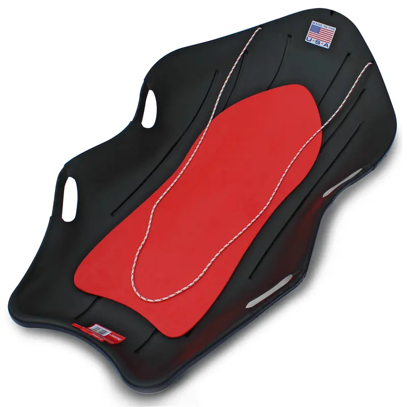 Flexible Flyer 8026901 48-in. Plastic Snow Boat Sled with Cushioned Pad, Ideal for Sledding