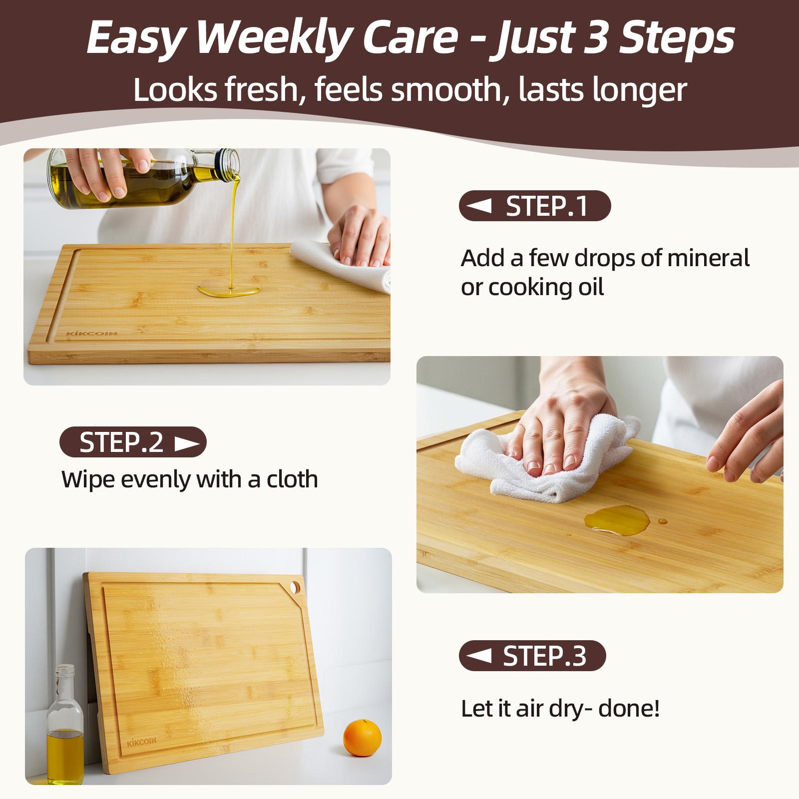 Kikcoin 10PCS Bamboo Cutting Board Set with Hooks and Tray, Natural Bamboo Kitchen Gadgets with Juice Grooves, Knife-Friendly Design, Space-Saving Storage, Easy to Clean and Maintain, Perfect Kitchen Gift for Family and Friends80's cutting board