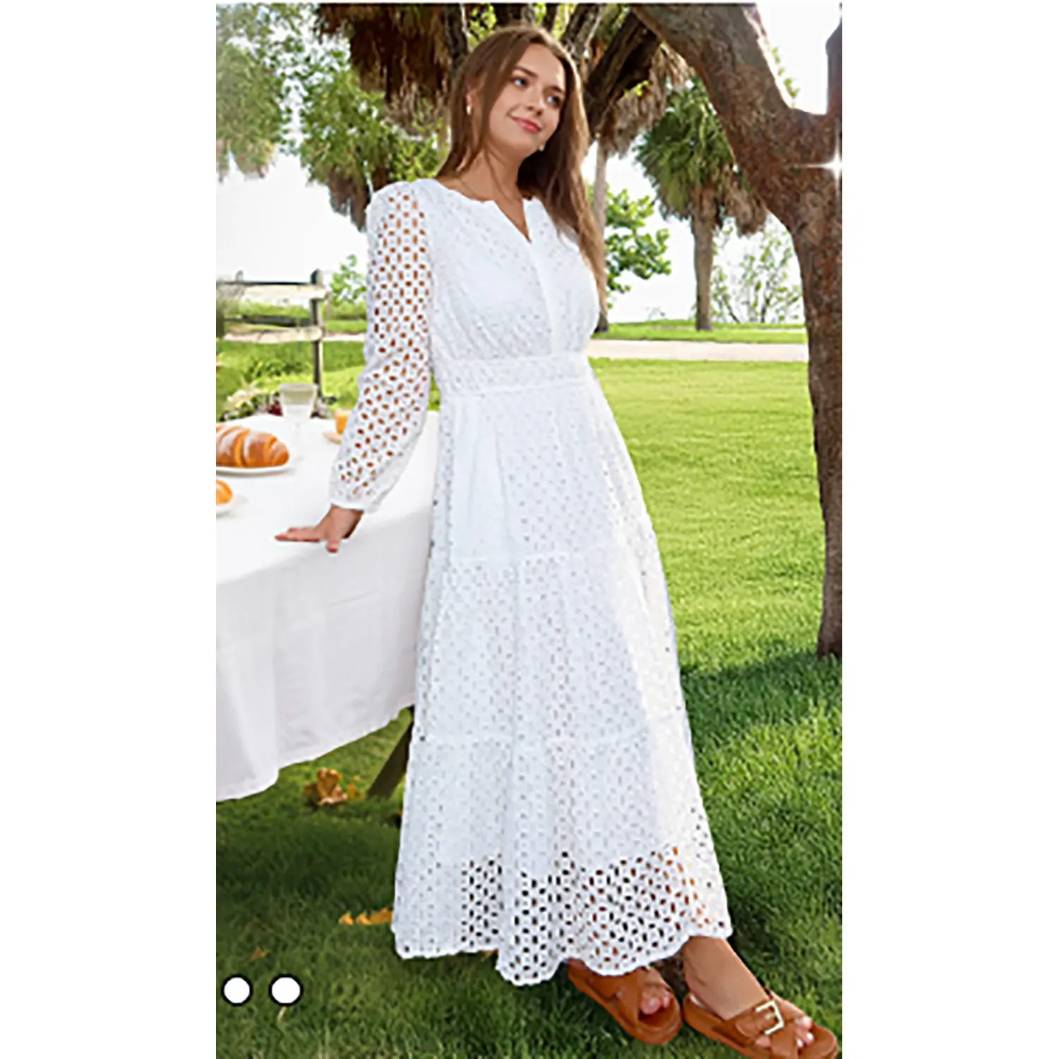 ZESICA Women's 2026 Fall Long Sleeve Maxi Dress V Neck Hollow Out Eyelet A Line Long Flowy Casual Party Dresses - TikTok Shop ZESICA Women's 2026 Fall Long Sleeve Maxi Dress V Neck Hollow Out Eyelet A Line Long Flowy Casual Party Dresses - TikTok Shop