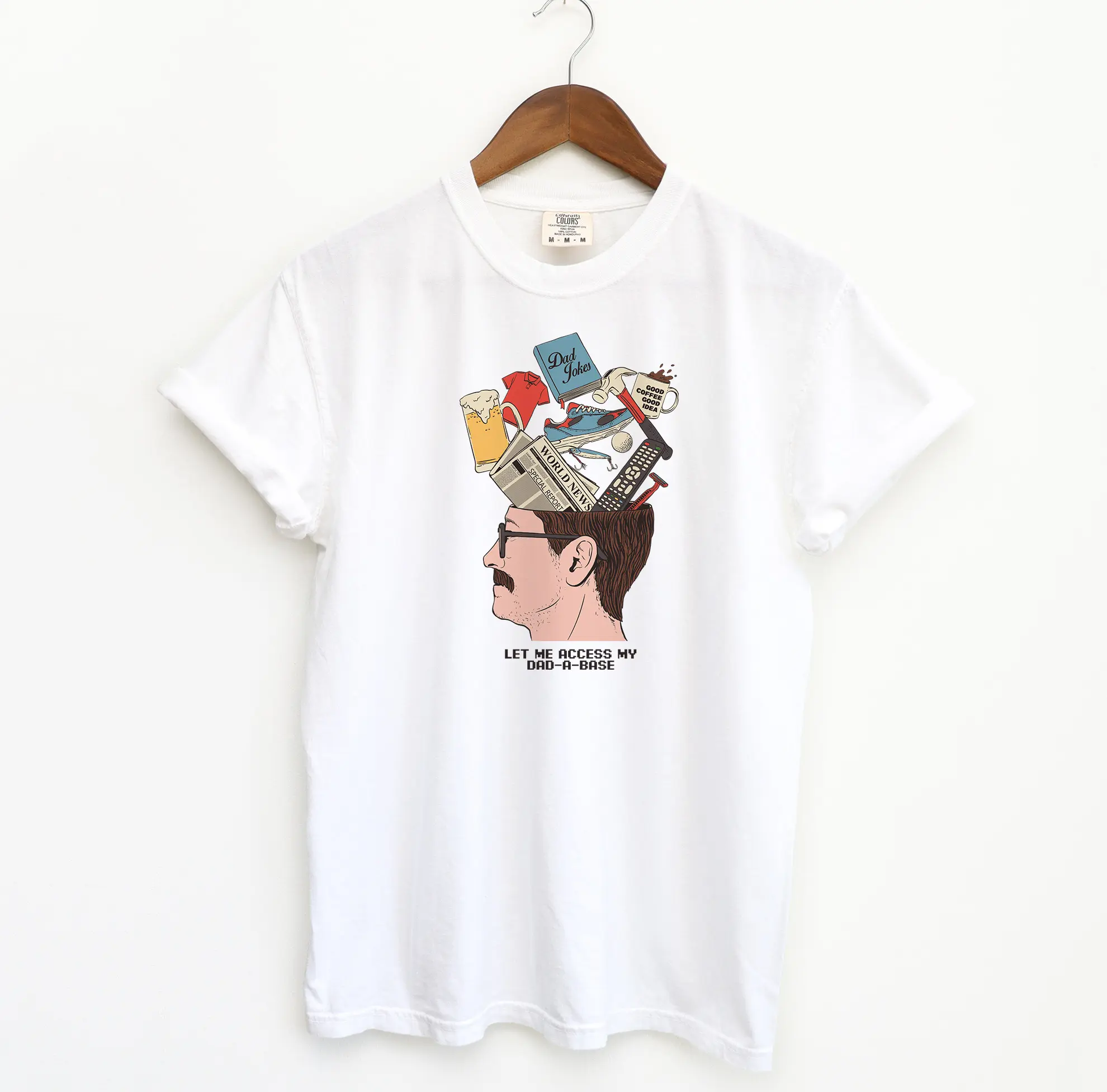 Dad-a-base Shirt, Comfort Colors New Dad Shirt, Dad Shirt, Daddy Shirt, Father's Day Shirt