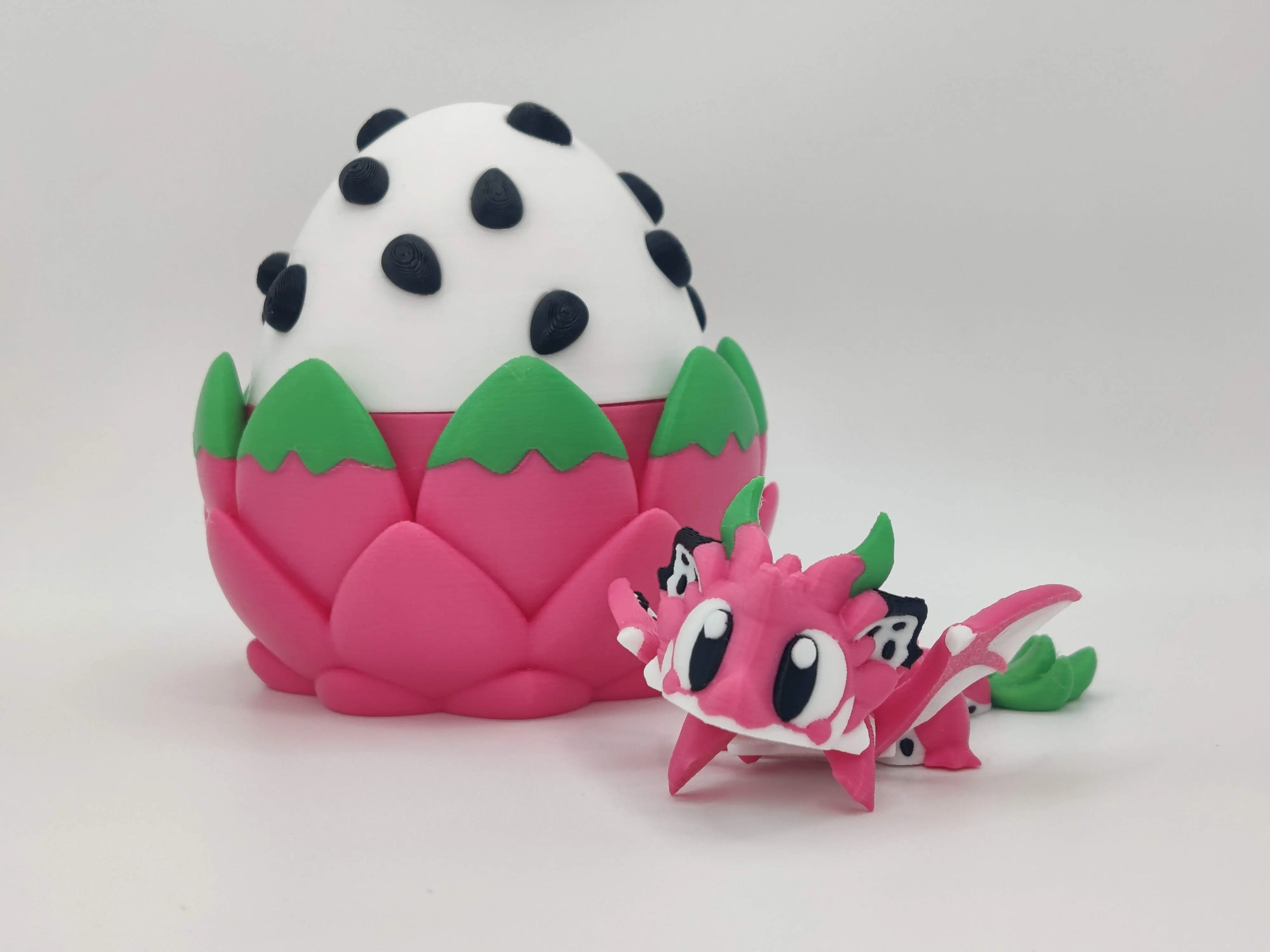 Dragonfruit Egg with Baby Dragon – 3D Printed Collectible Toy