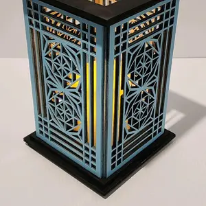Custom Candle Holder Light Box - Handcrafted Centerpiece for Home Décor with Decorative Design and Elegant Frame Decoration Lantern
