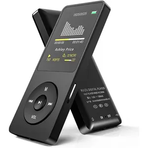 16GB MP3 Player with Bluetooth 5.3, 1.8" Screen Portable Music Player with FM Radio, Voice Recorder, 80H Audio Shuffle Playback, Lightweight for Sport Running, Expanded Up to 128GB Micro SD Card