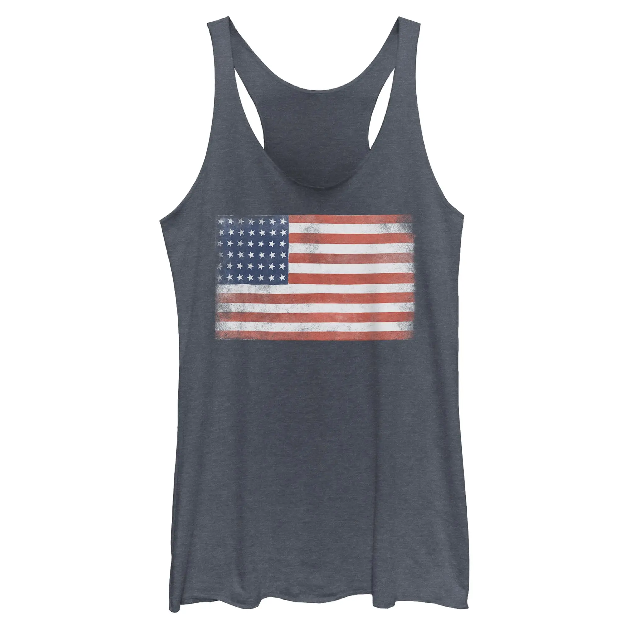 Lost Gods American Flag and Proud Womens Racerback Tank, Apparel, Sleeveless, Stripes