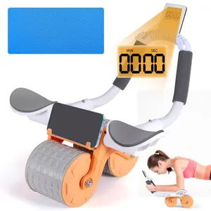 Ab Roller Wheel with Timer Automatic Rebound 9"L x 7"W x 15"H Abs Core Exercise Equipment for Abdominal and Flat Support