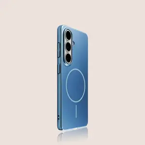 Slim Matte Blue MagSafe Phone Case | Minimalist Protective Cover | Shockproof & Anti-Scratch Design | Compatible with Samsung Galaxy S26 Ultra / S25 Ultra & iPhone 17/16/15 Pro Max | Trendy Tech Accessory