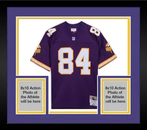 Framed Randy Moss Minnesota Vikings Autographed Purple Mitchell & Ness Replica Jersey with "HOF 18" Inscription - Fanatics Authentic Certified