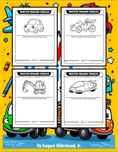 How to Draw Vehicles Easy Step-by-Step Drawing Guide for Kids & Adults 30+ Images Sports Cars Trucks Planes Trains Boats Buses Motorcycles & More by Gregory Hilderbrand Jr.