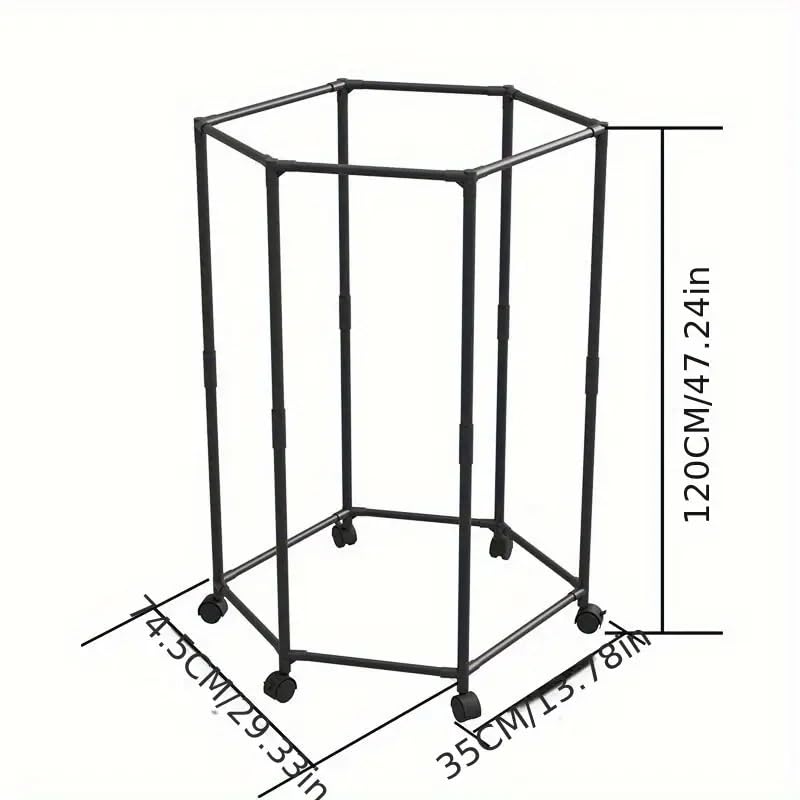 360° Rotating Hexagonal Clothes Drying Rack with Wheels, Heavy Duty Garment Rack, Space Saving Foldable Laundry Hanger, Indoor Outdoor Clothing Organizer 360° Rotating Hexagonal Clothes Drying Rack with Wheels, Heavy Duty Garment Rack, Space Saving Foldable Laundry Hanger, Indoor Outdoor Clothing Organizer