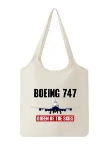 Boeing 747 Airplane Printed Tote Bag for Travel Lovers and Aviation Enthusiasts  Perfect for Daily Use and Shopping  Ideal Gift for Aviation Fans on Christmas  Birthday  Thanksgiving  and Holiday Celebrations  Ligh